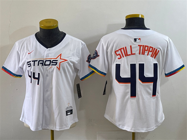 Youth Houston Astros #44 Still Tippin White 2025 City Connect Limited Stitched Baseball Jersey